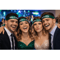 Faixa Cabeça Fã Clube Headbang e Faixa Miss Formatura